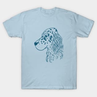 English Setter (Light Blue and Blue) T-Shirt